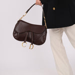 Dior 2001 Chocolate Calfskin Double Saddle Bag - FashioNica