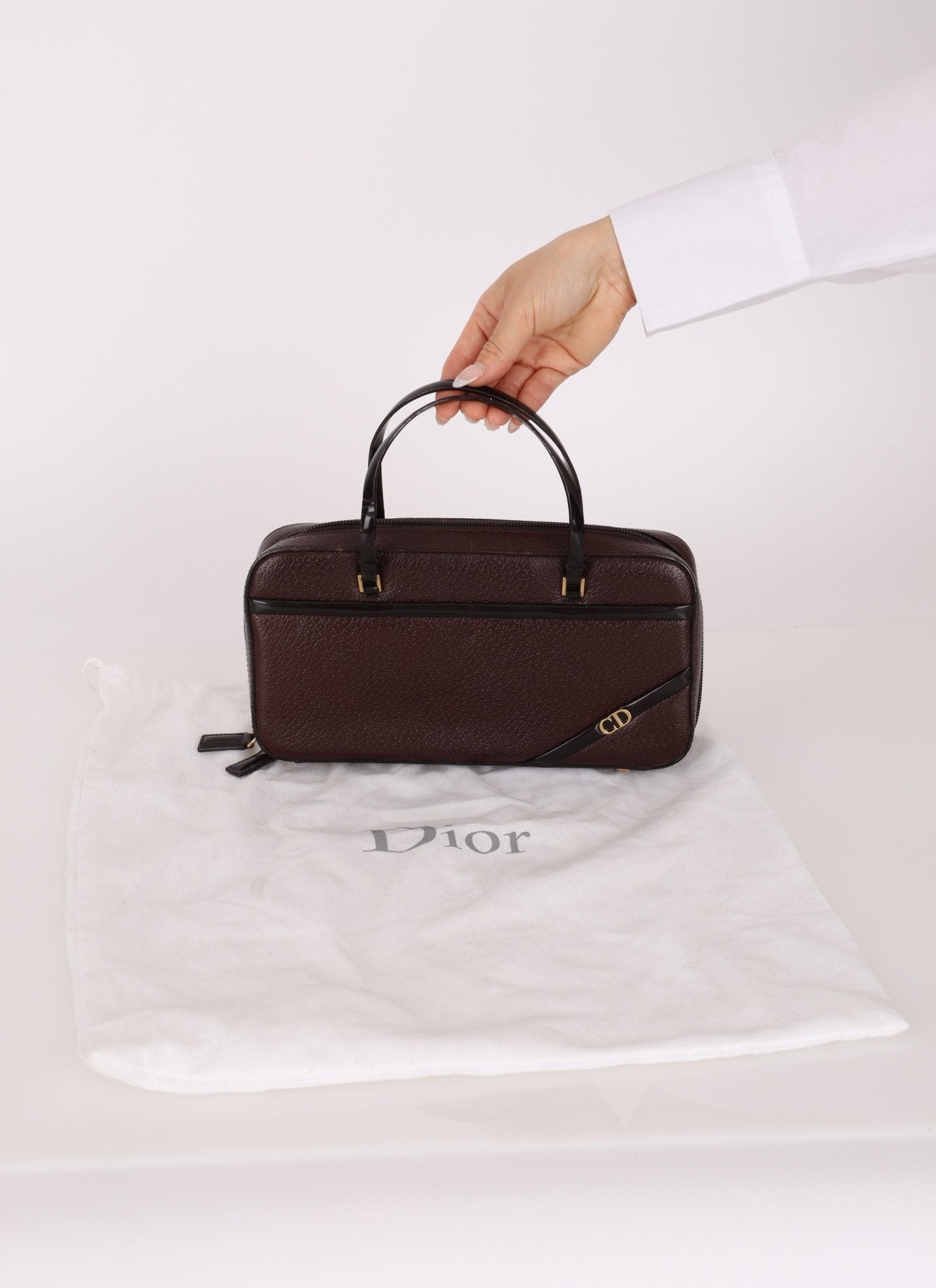 Dior 2001 Grained Calfskin Top Handle - FashioNica