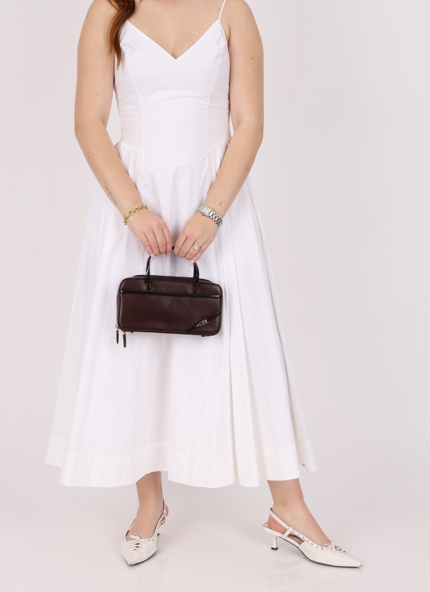 Dior 2001 Grained Calfskin Top Handle - FashioNica