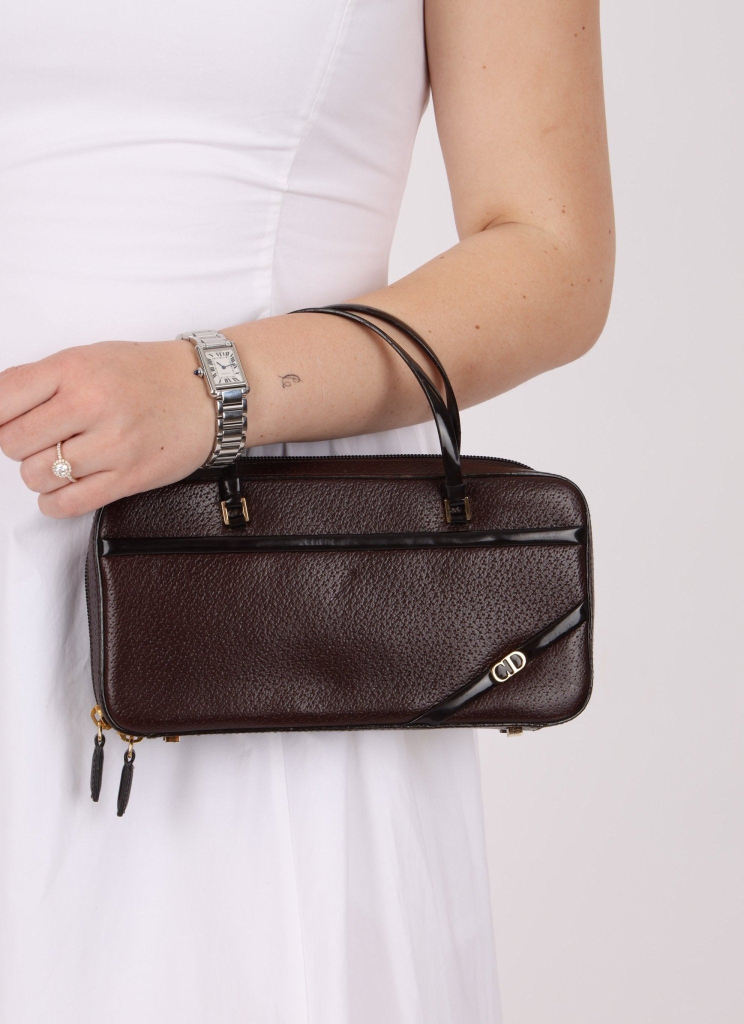 Dior 2001 Grained Calfskin Top Handle - FashioNica