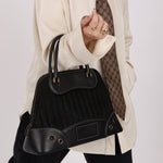 Dior 2001 License Plate Montaigne Leather and Pony Hair Bowler Bag - FashioNica