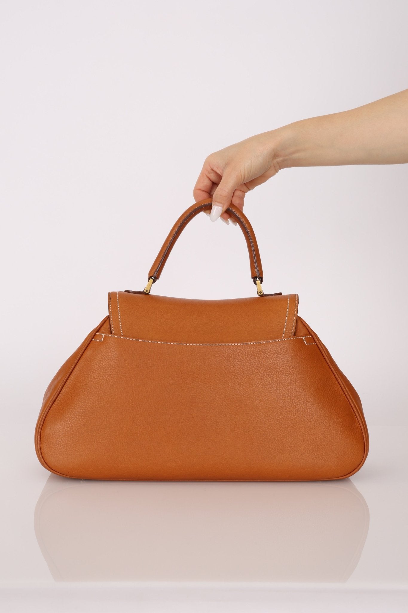 Dior 2002 Cognac Saddle Bowling Bag - FashioNica