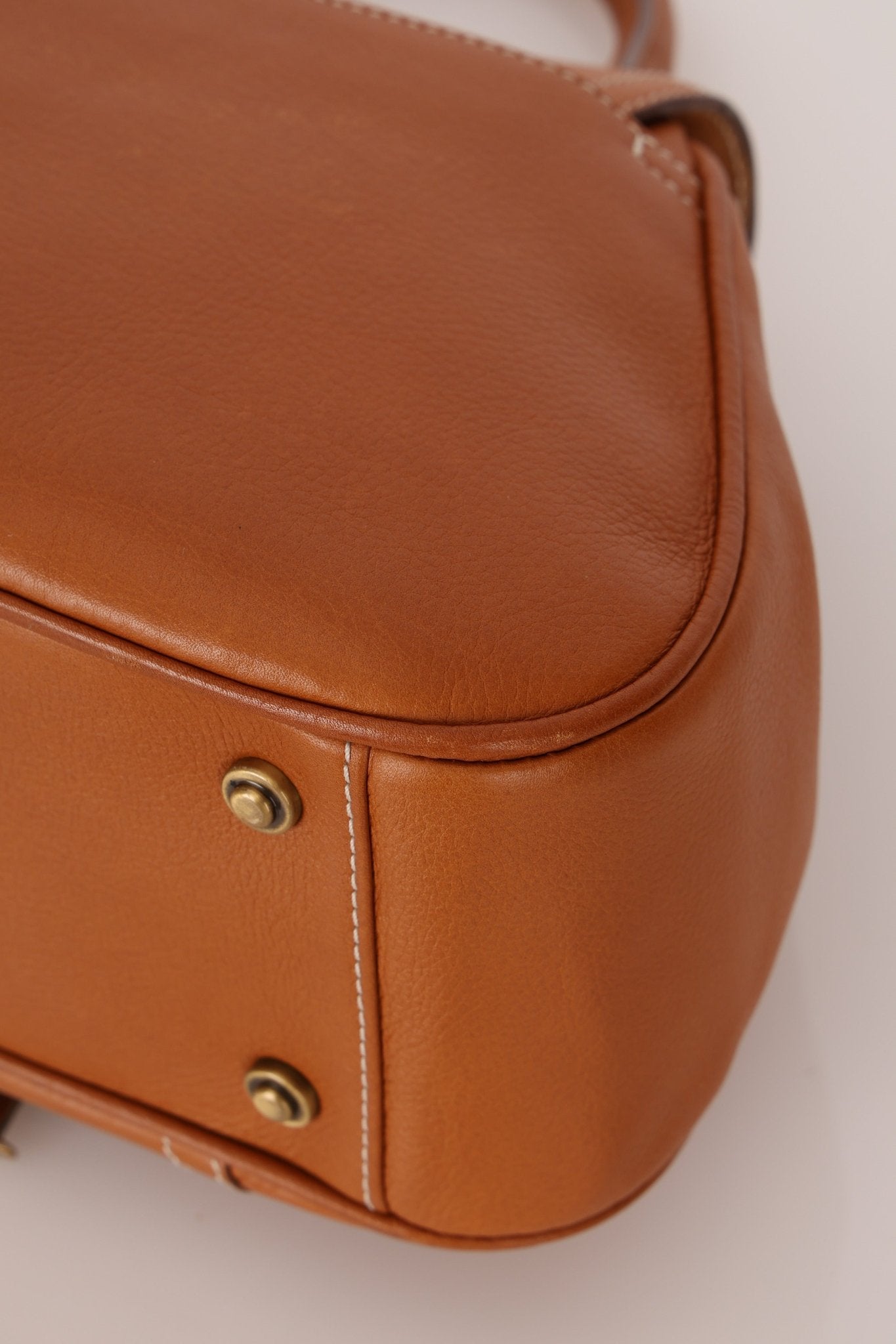 Dior 2002 Cognac Saddle Bowling Bag - FashioNica