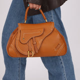 Dior 2002 Cognac Saddle Bowling Bag - FashioNica