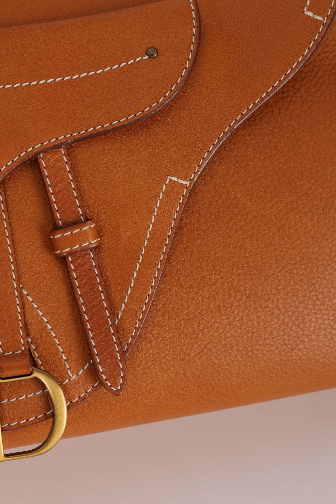 Dior 2002 Cognac Saddle Bowling Bag - FashioNica