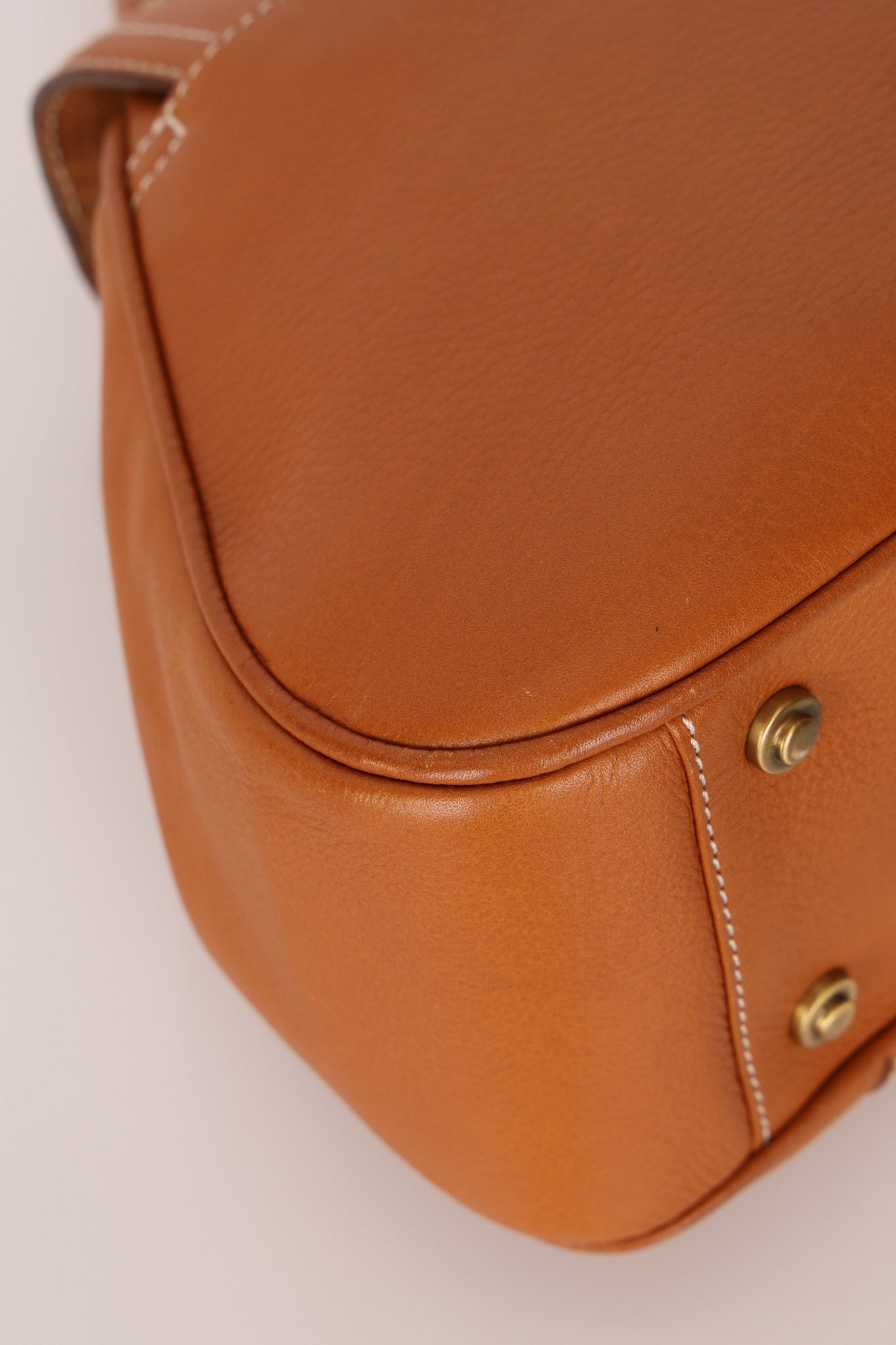 Dior 2002 Cognac Saddle Bowling Bag - FashioNica