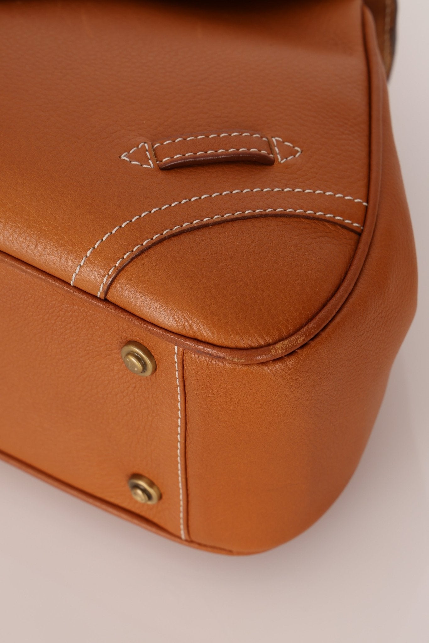 Dior 2002 Cognac Saddle Bowling Bag - FashioNica