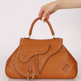 Dior 2002 Cognac Saddle Bowling Bag - FashioNica