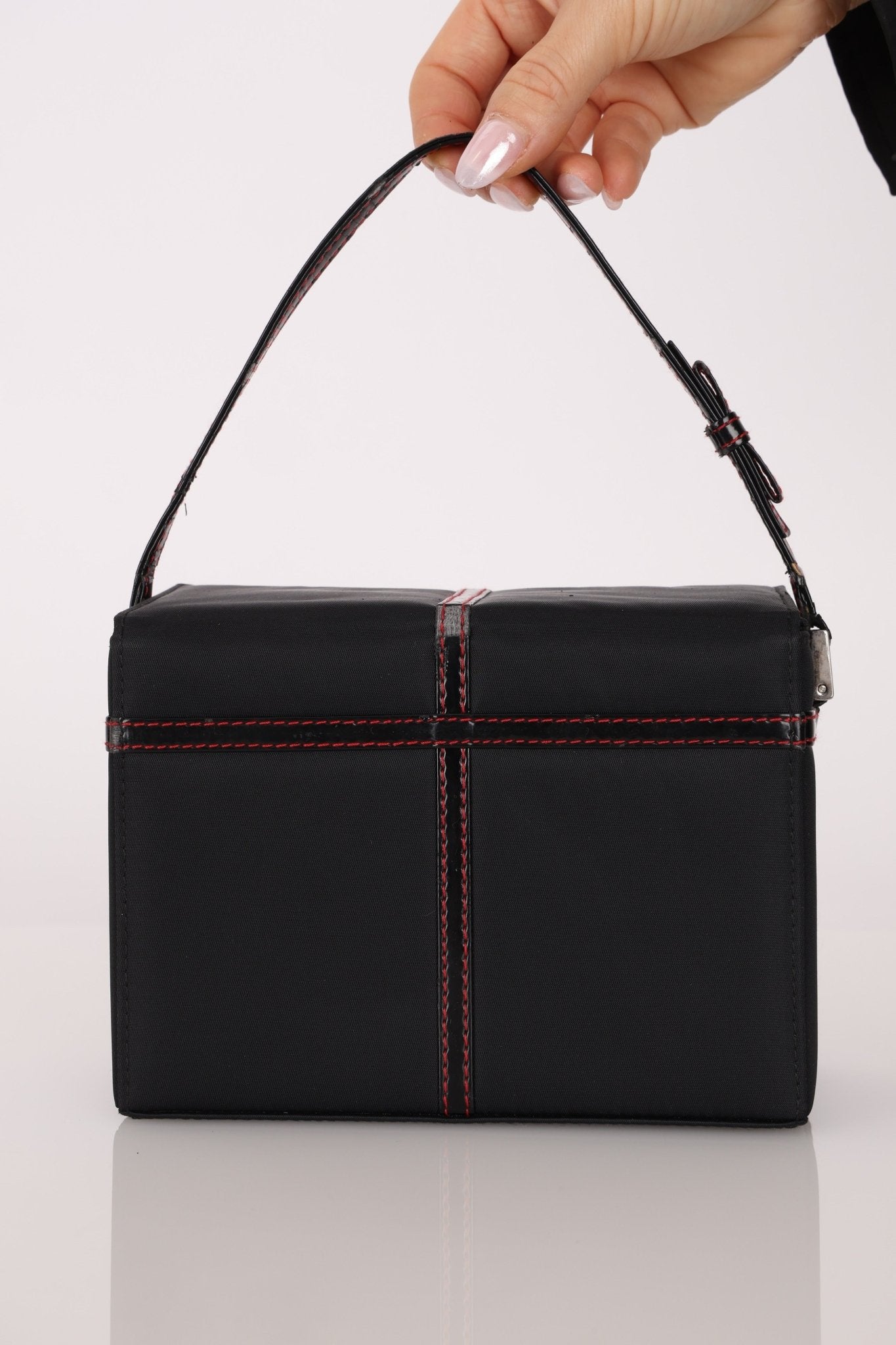 Dior 2002 Nylon Ribbon D - Clasp Vanity Bag - FashioNica