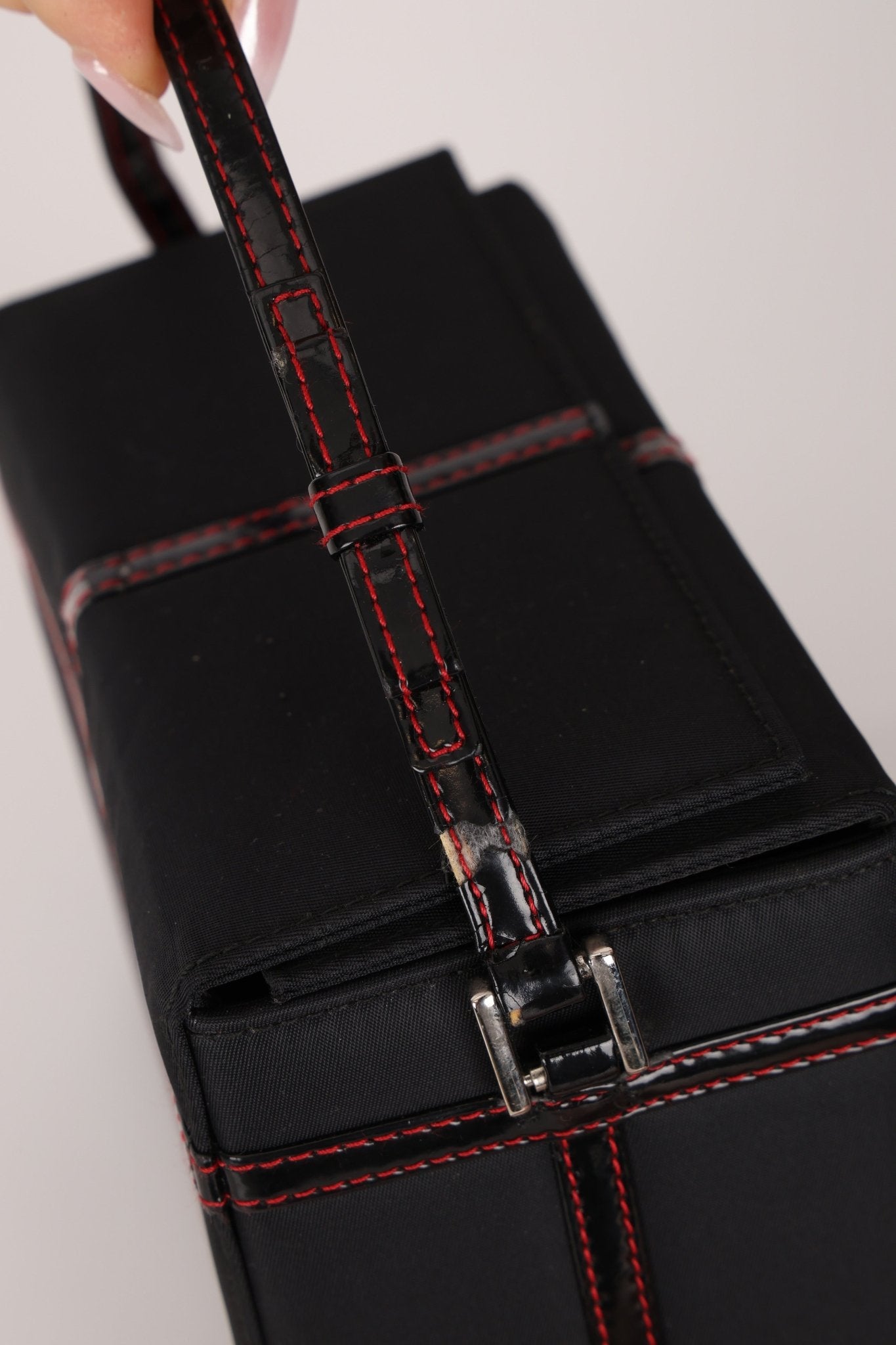 Dior 2002 Nylon Ribbon D - Clasp Vanity Bag - FashioNica