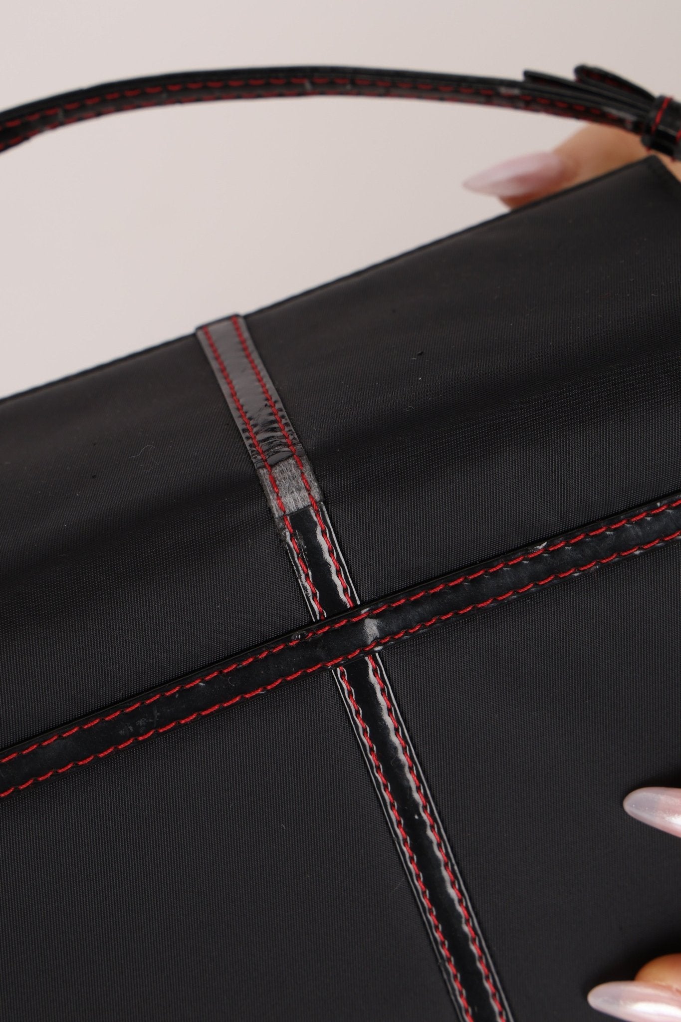 Dior 2002 Nylon Ribbon D - Clasp Vanity Bag - FashioNica