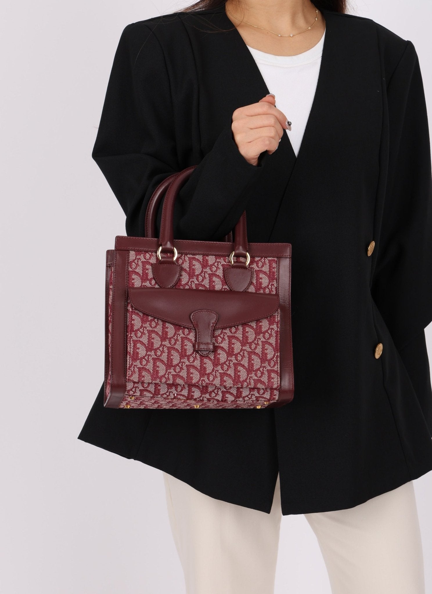 Dior 2002 Red Trotter Pocket Tote - FashioNica