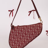 Dior 2002 Red Trotter Saddle Pochette - FashioNica
