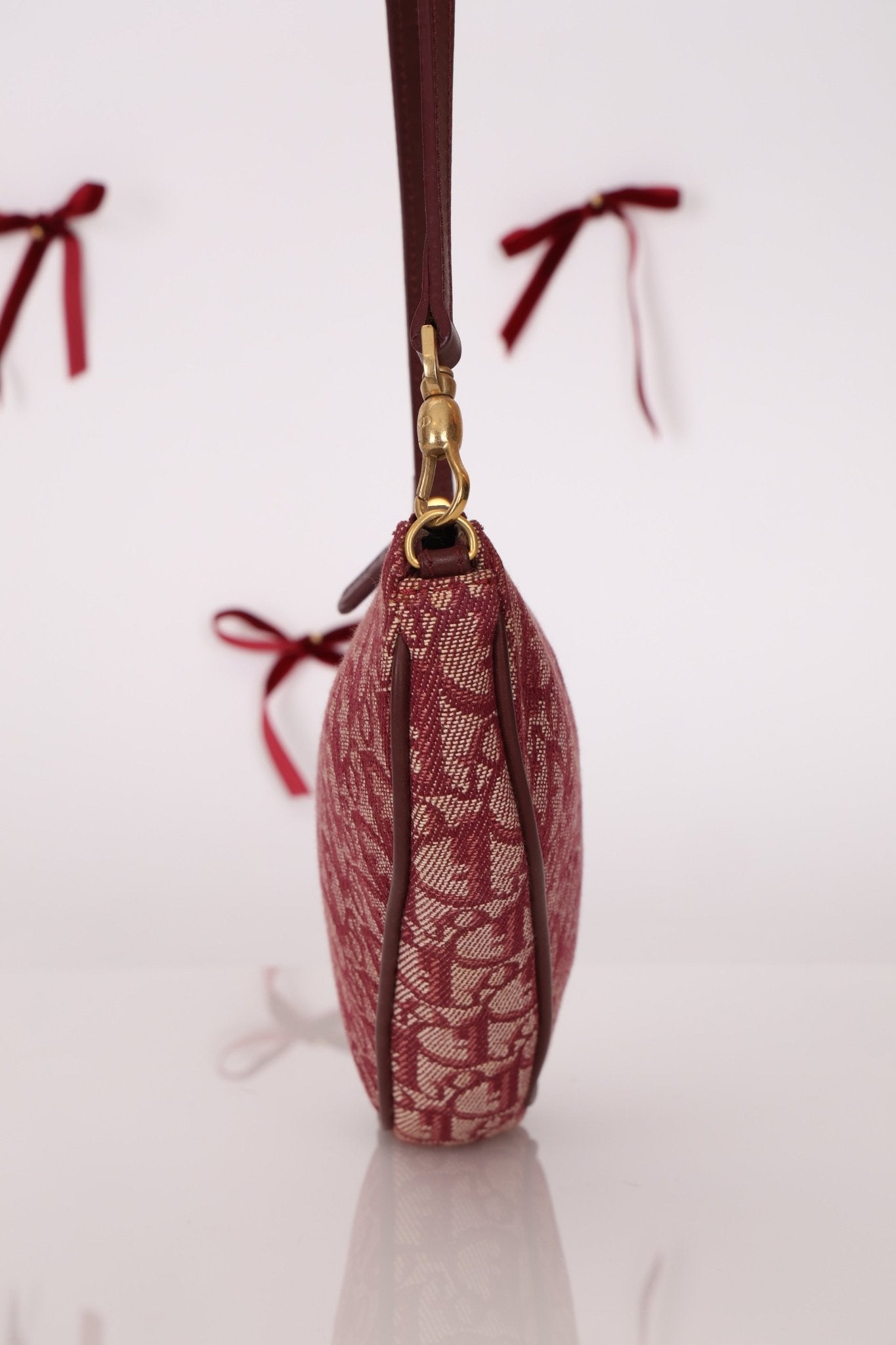 Dior 2002 Red Trotter Saddle Pochette - FashioNica