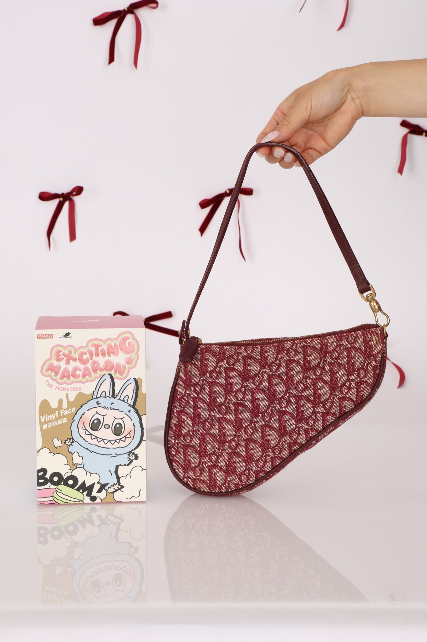 Dior 2002 Red Trotter Saddle Pochette - FashioNica