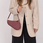 Dior 2002 Red Trotter Saddle Pochette - FashioNica