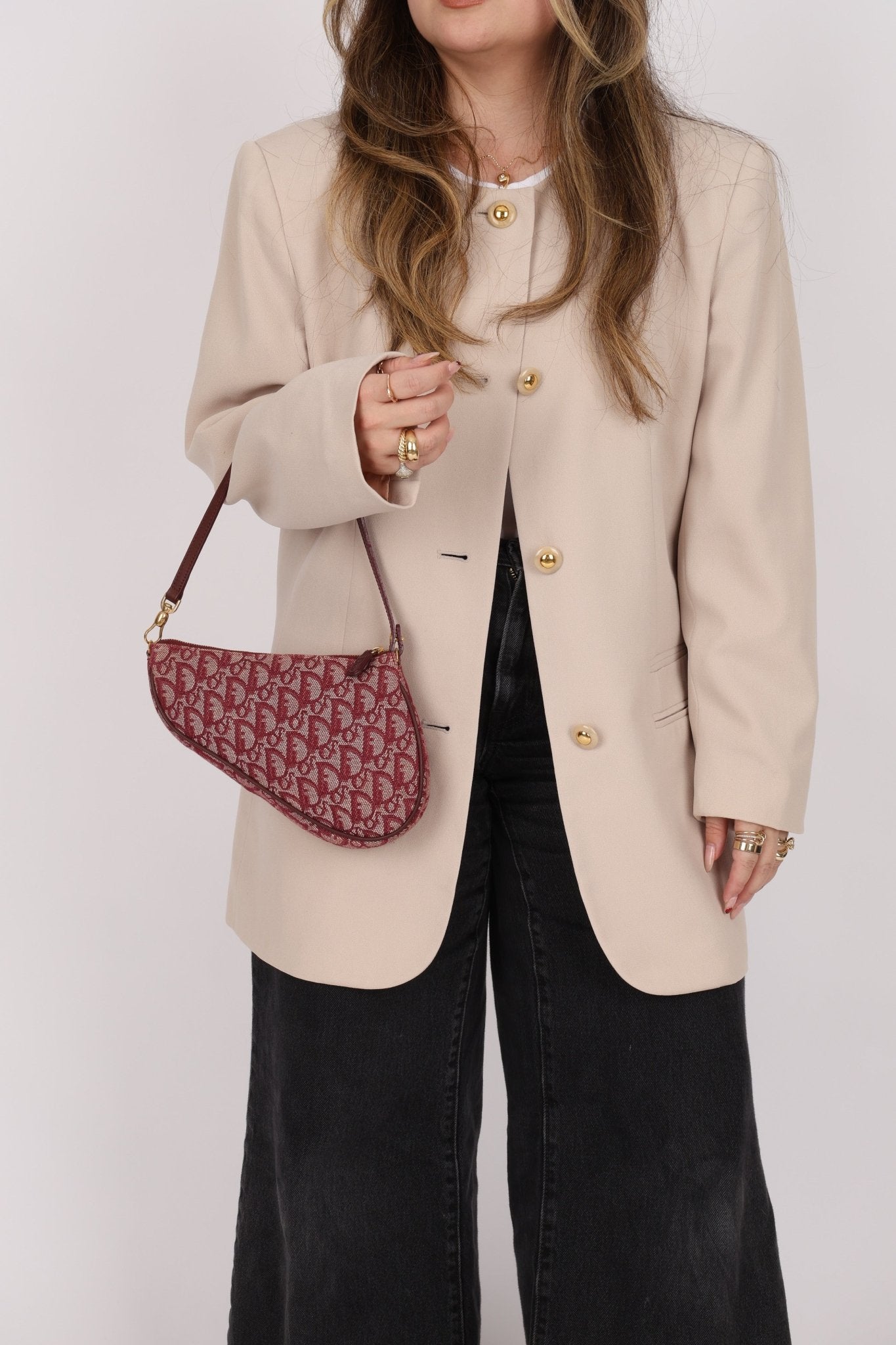 Dior 2002 Red Trotter Saddle Pochette - FashioNica