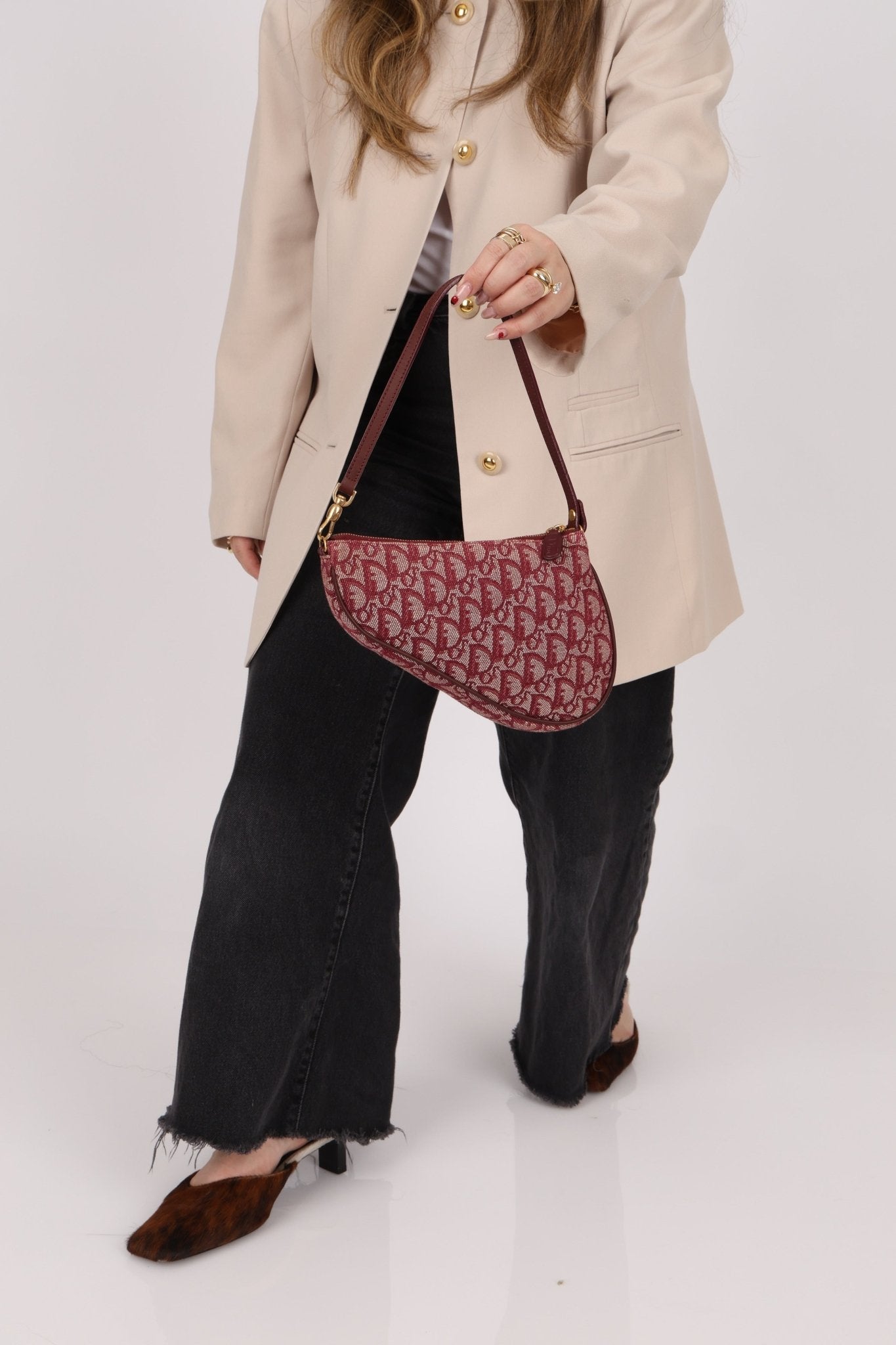 Dior 2002 Red Trotter Saddle Pochette - FashioNica