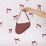 Dior 2002 Red Trotter Saddle Pochette - FashioNica