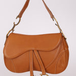 Dior 2002 Tan Grained Calfskin Double Saddle - FashioNica