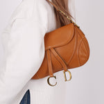 Dior 2002 Tan Grained Calfskin Double Saddle - FashioNica
