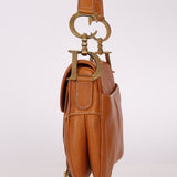 Dior 2002 Tan Grained Calfskin Double Saddle - FashioNica