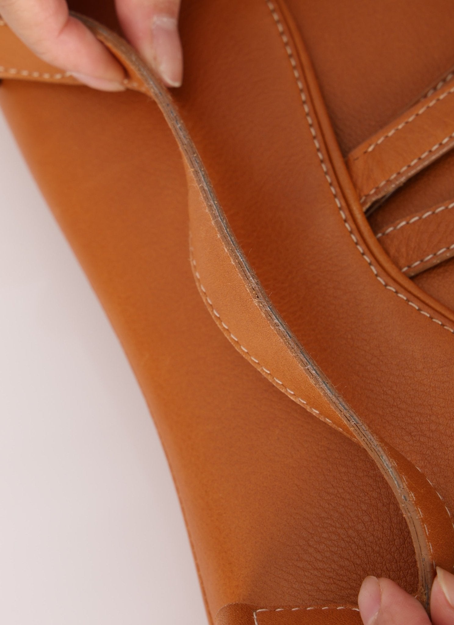 Dior 2002 Tan Grained Calfskin Double Saddle - FashioNica