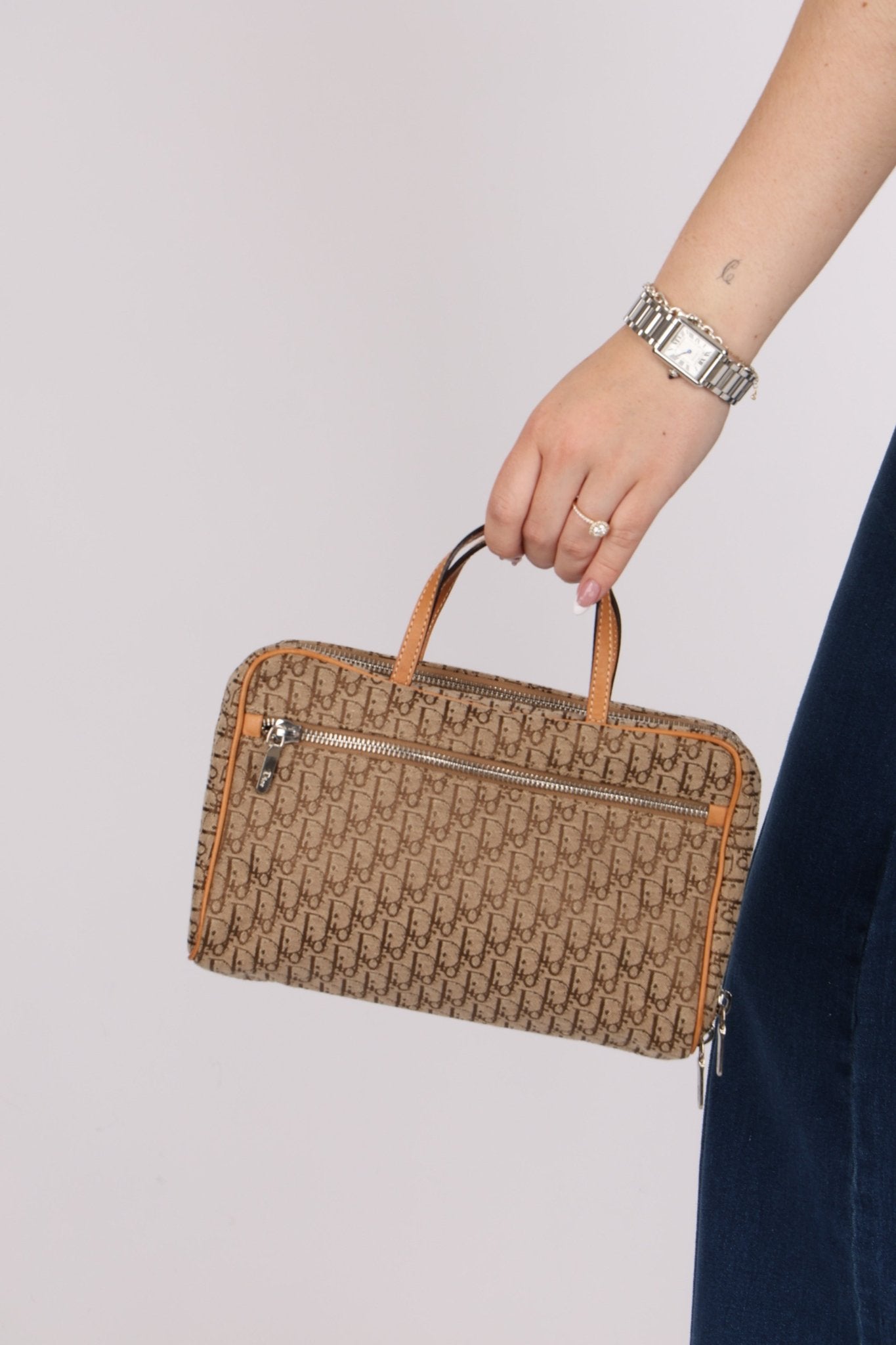 Dior 2003 Beige Trotter Mini Bowler - FashioNica