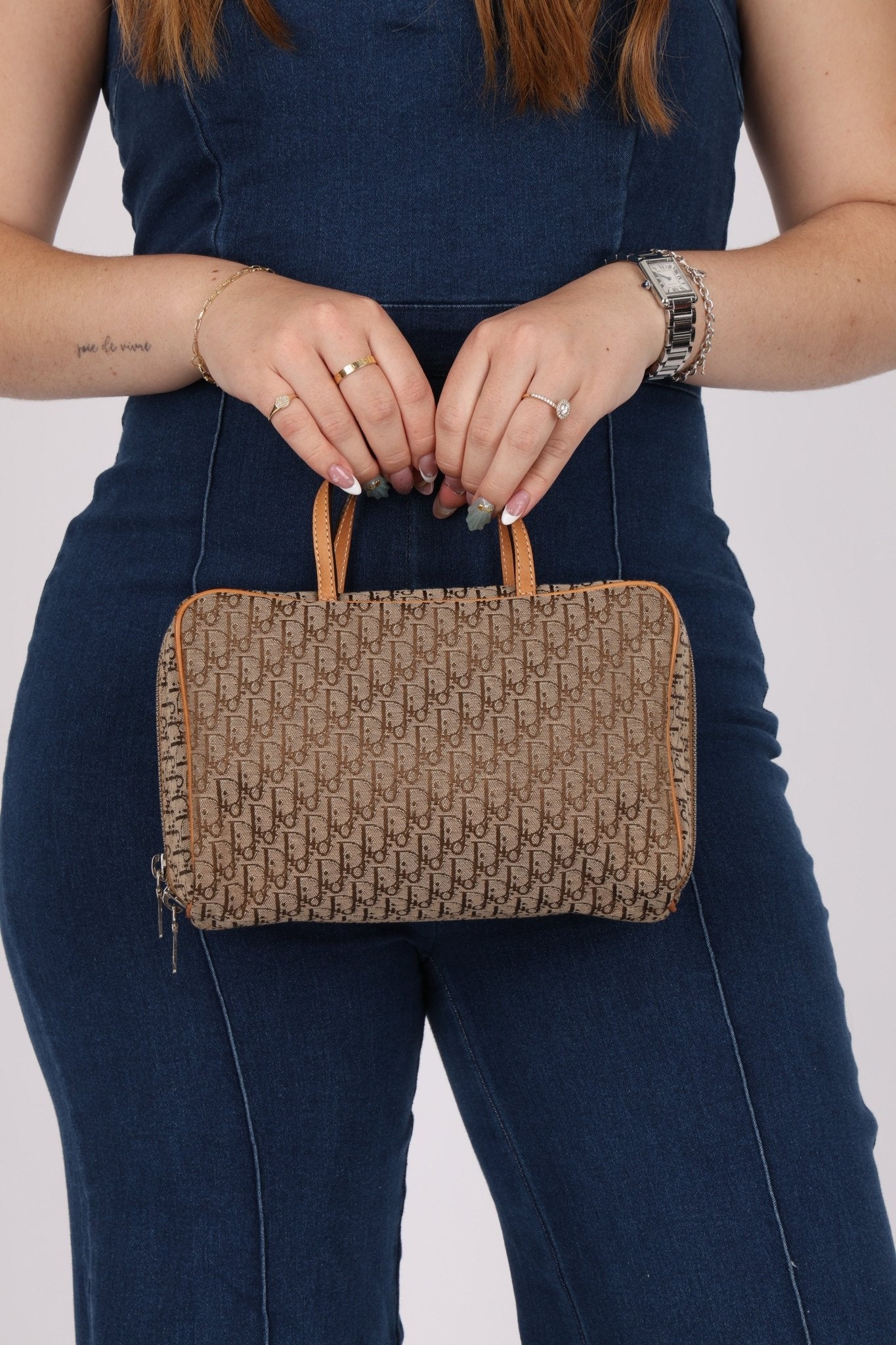 Dior 2003 Beige Trotter Mini Bowler - FashioNica