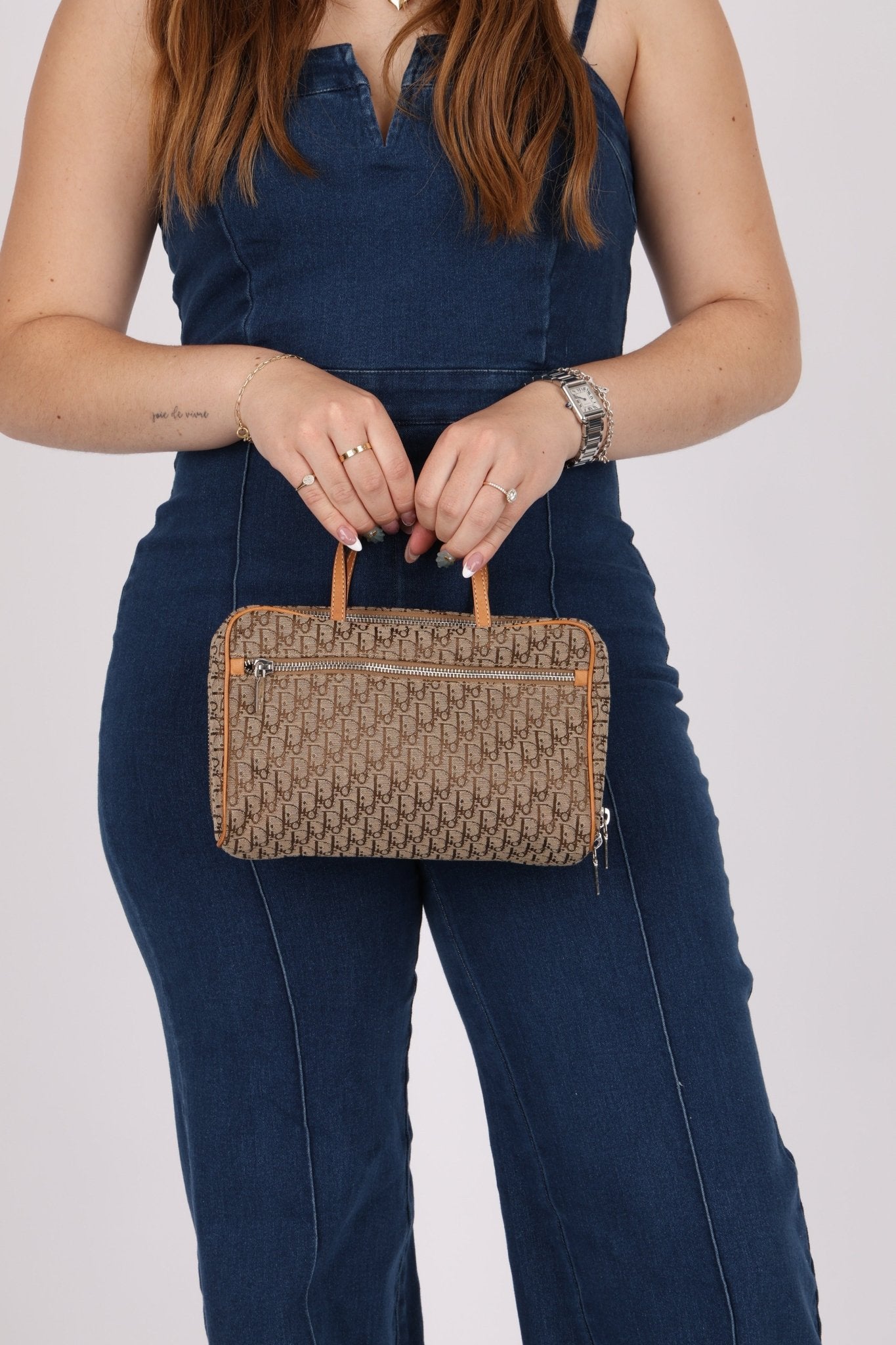 Dior 2003 Beige Trotter Mini Bowler - FashioNica