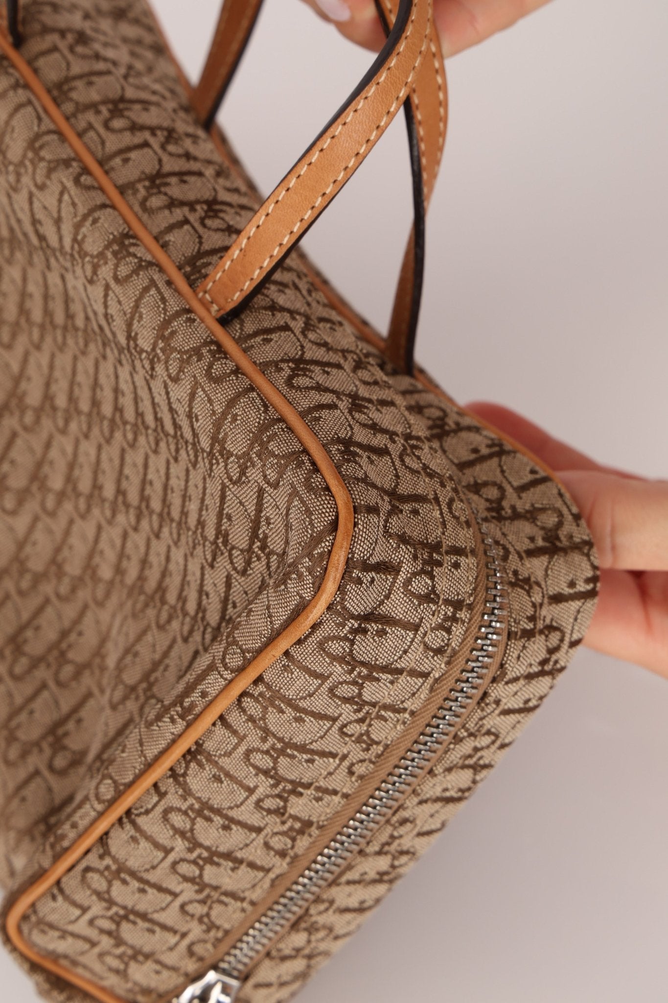 Dior 2003 Beige Trotter Mini Bowler - FashioNica