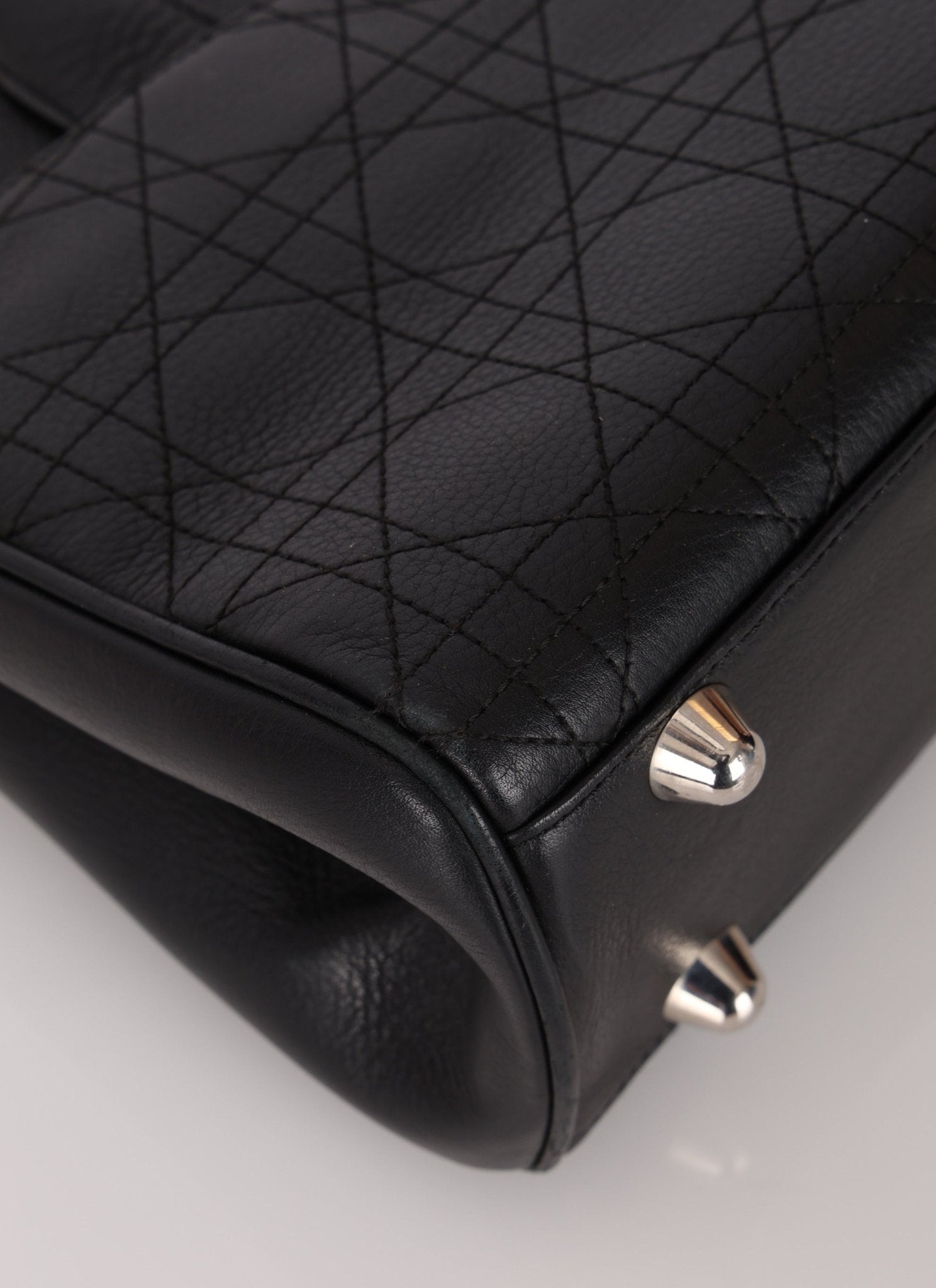 Dior 2005 Cannage Stitch D Buckle Medium Tote - FashioNica