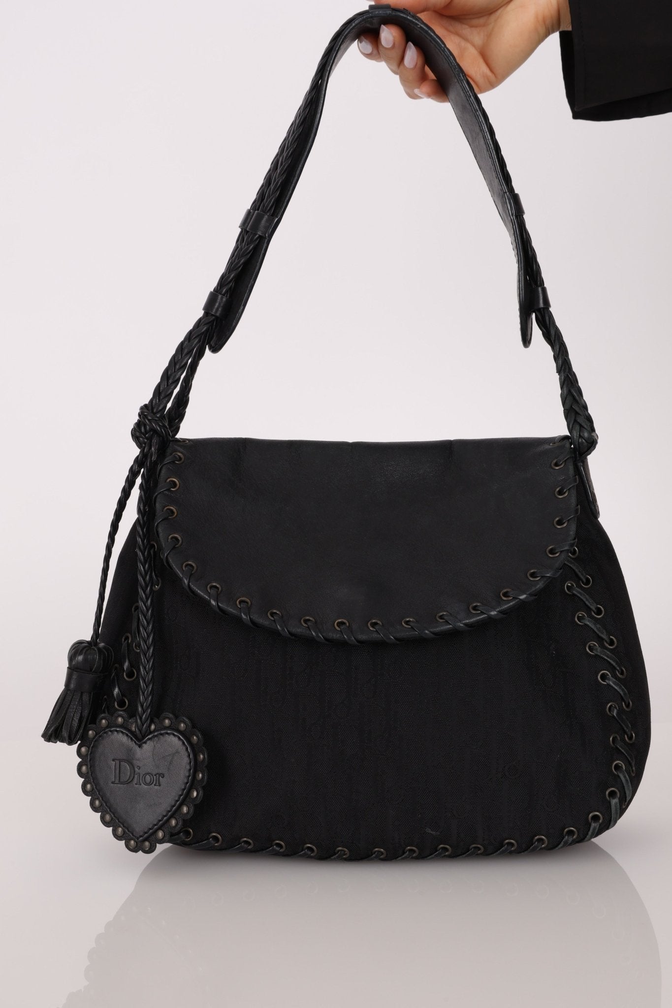 Dior 2007 Black Diorissimo Romantique Shoulder Bag - FashioNica