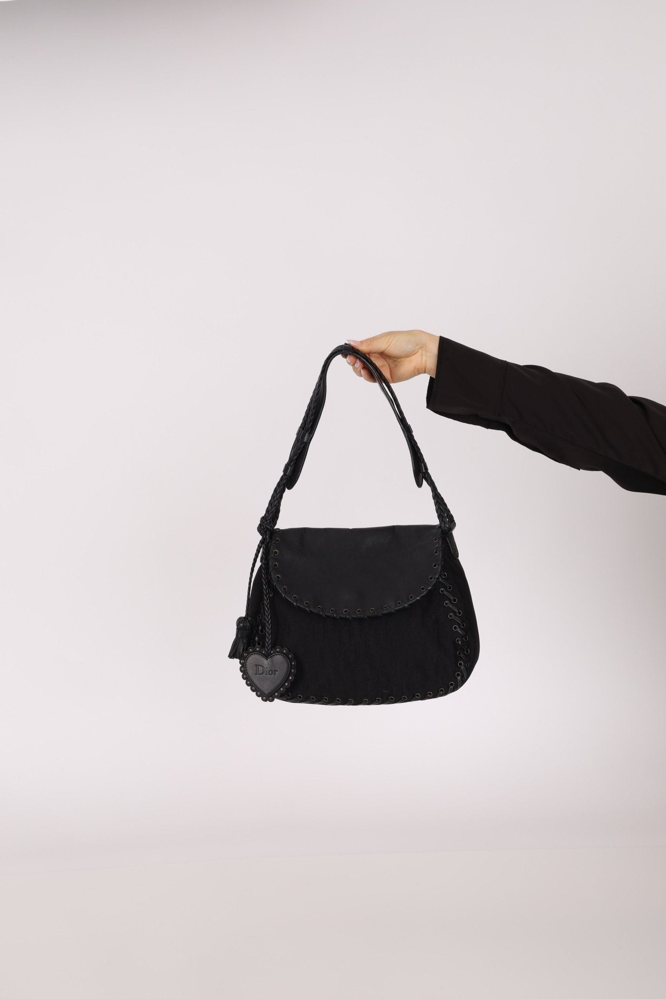 Dior 2007 Black Diorissimo Romantique Shoulder Bag - FashioNica