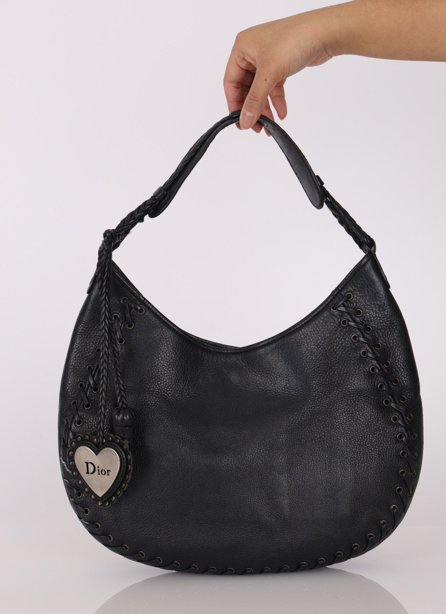 Dior 2007 Grained Calfskin Lace - Up Hobo - FashioNica