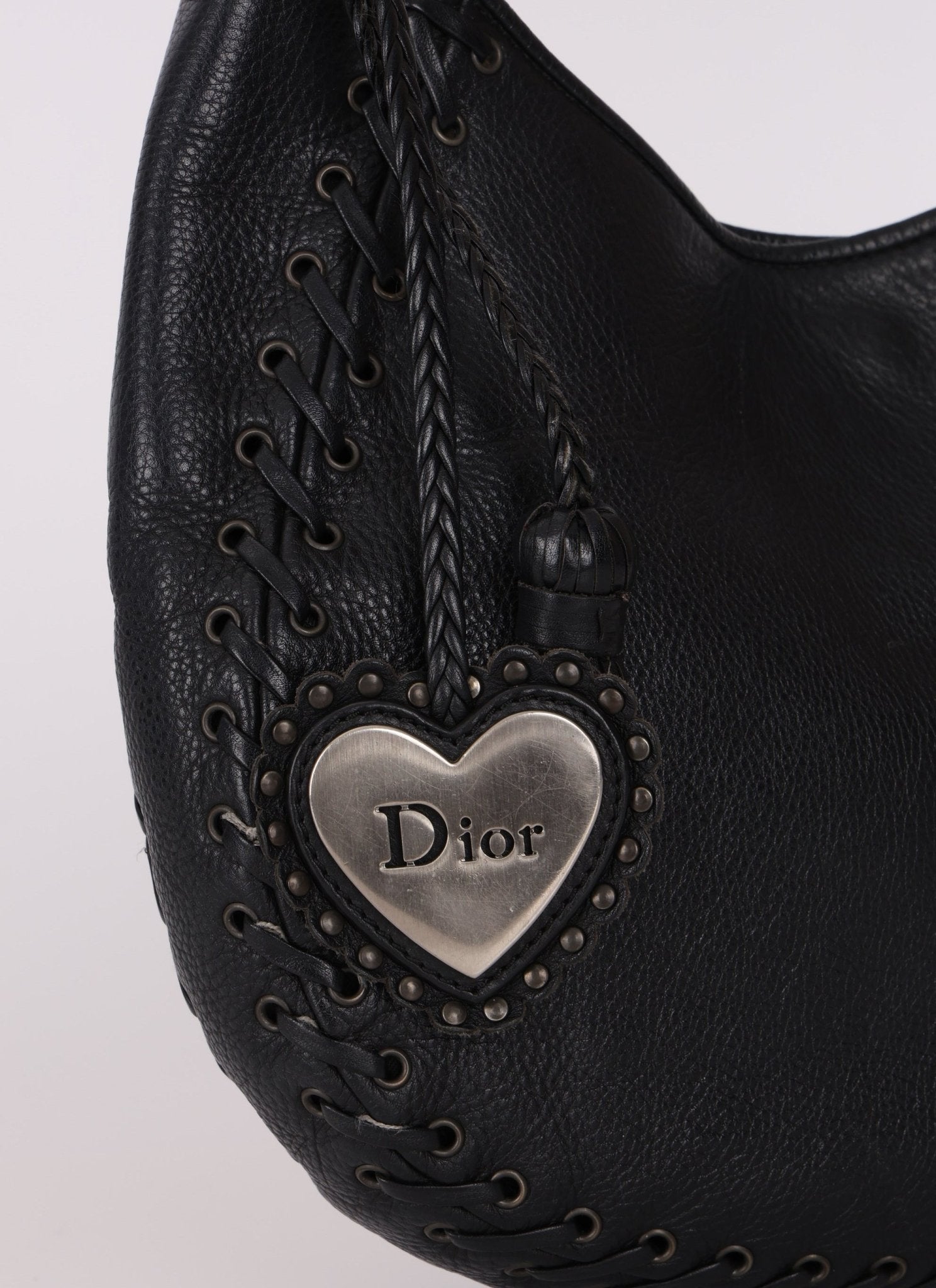 Dior 2007 Grained Calfskin Lace - Up Hobo - FashioNica