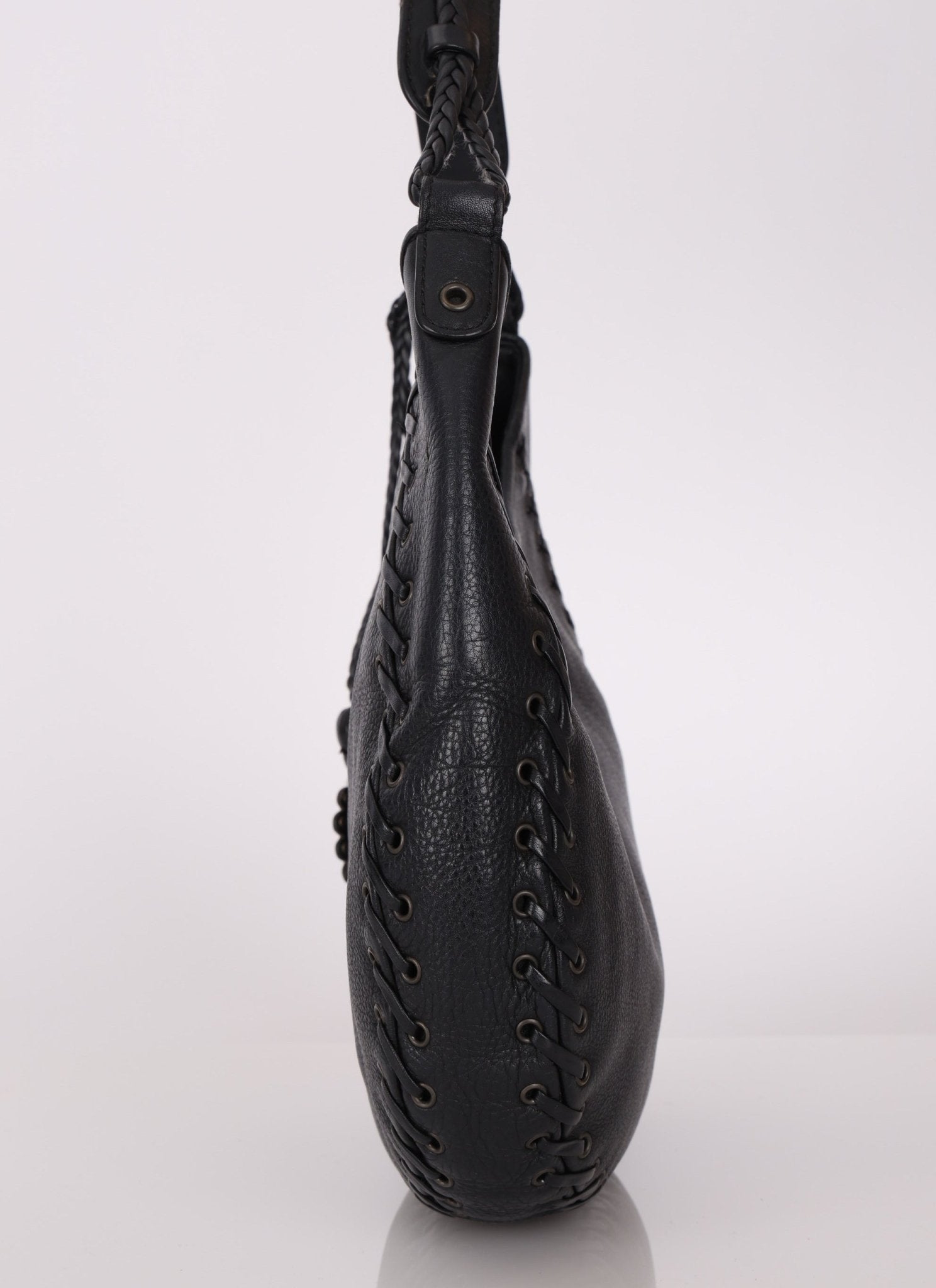 Dior 2007 Grained Calfskin Lace - Up Hobo - FashioNica