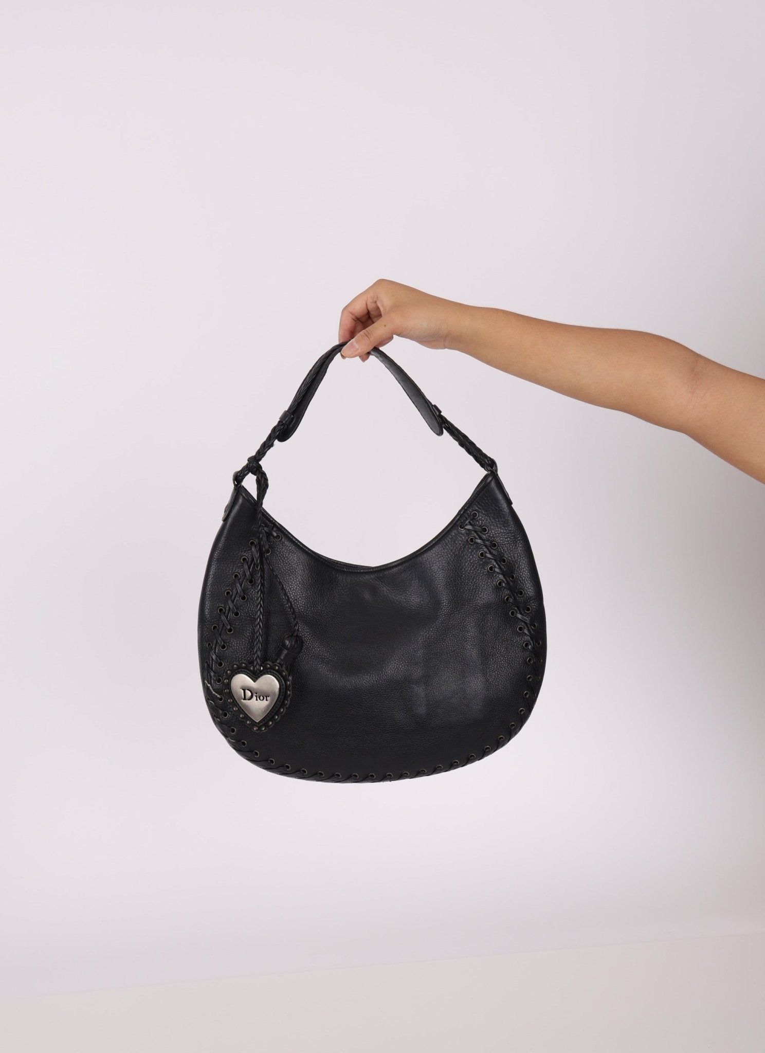 Dior 2007 Grained Calfskin Lace - Up Hobo - FashioNica