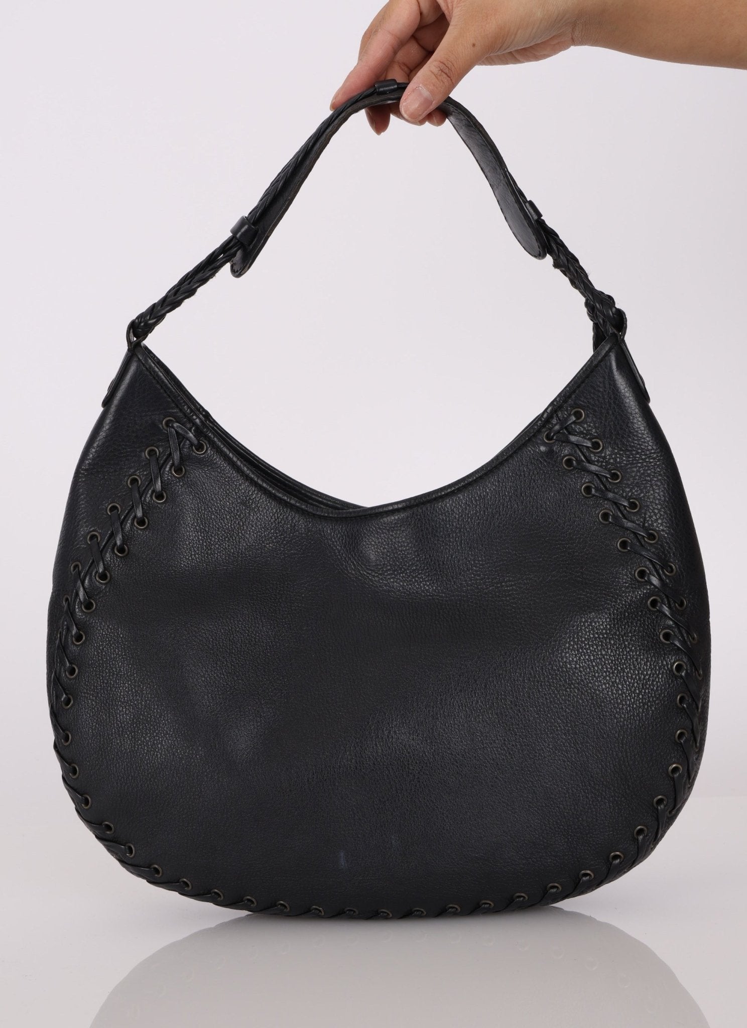 Dior 2007 Grained Calfskin Lace - Up Hobo - FashioNica
