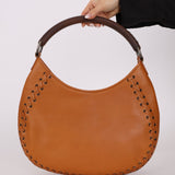 Dior 2007 Wood Whipstitch Cognac Hobo - FashioNica