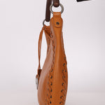 Dior 2007 Wood Whipstitch Cognac Hobo - FashioNica