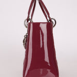 Dior 2012 Berry Mauve Patent Cannage Medium Lady Dior - FashioNica