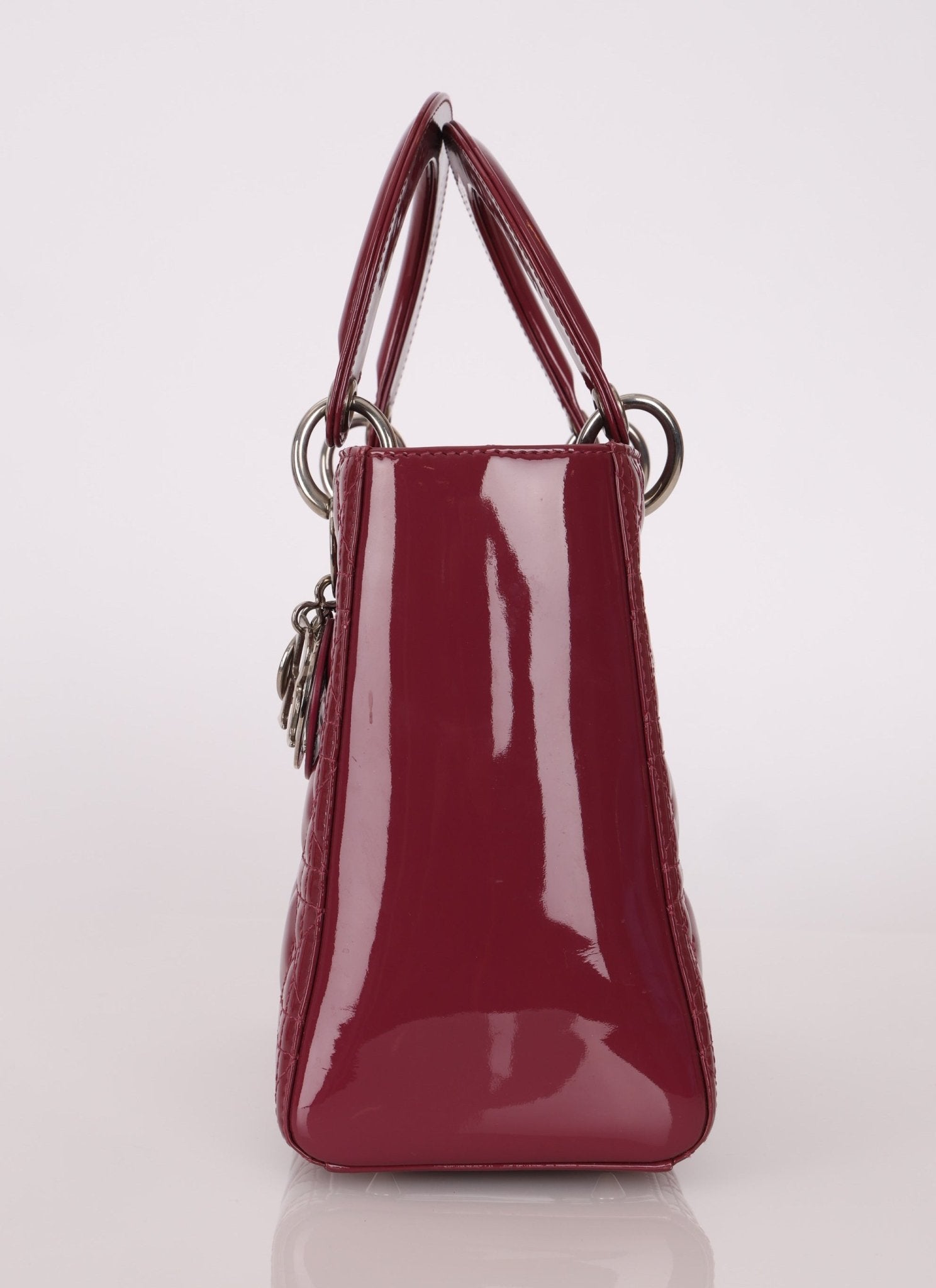 Dior 2012 Berry Mauve Patent Cannage Medium Lady Dior - FashioNica