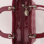 Dior 2012 Berry Mauve Patent Cannage Medium Lady Dior - FashioNica