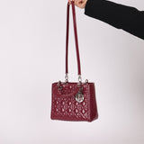 Dior 2012 Berry Mauve Patent Cannage Medium Lady Dior - FashioNica