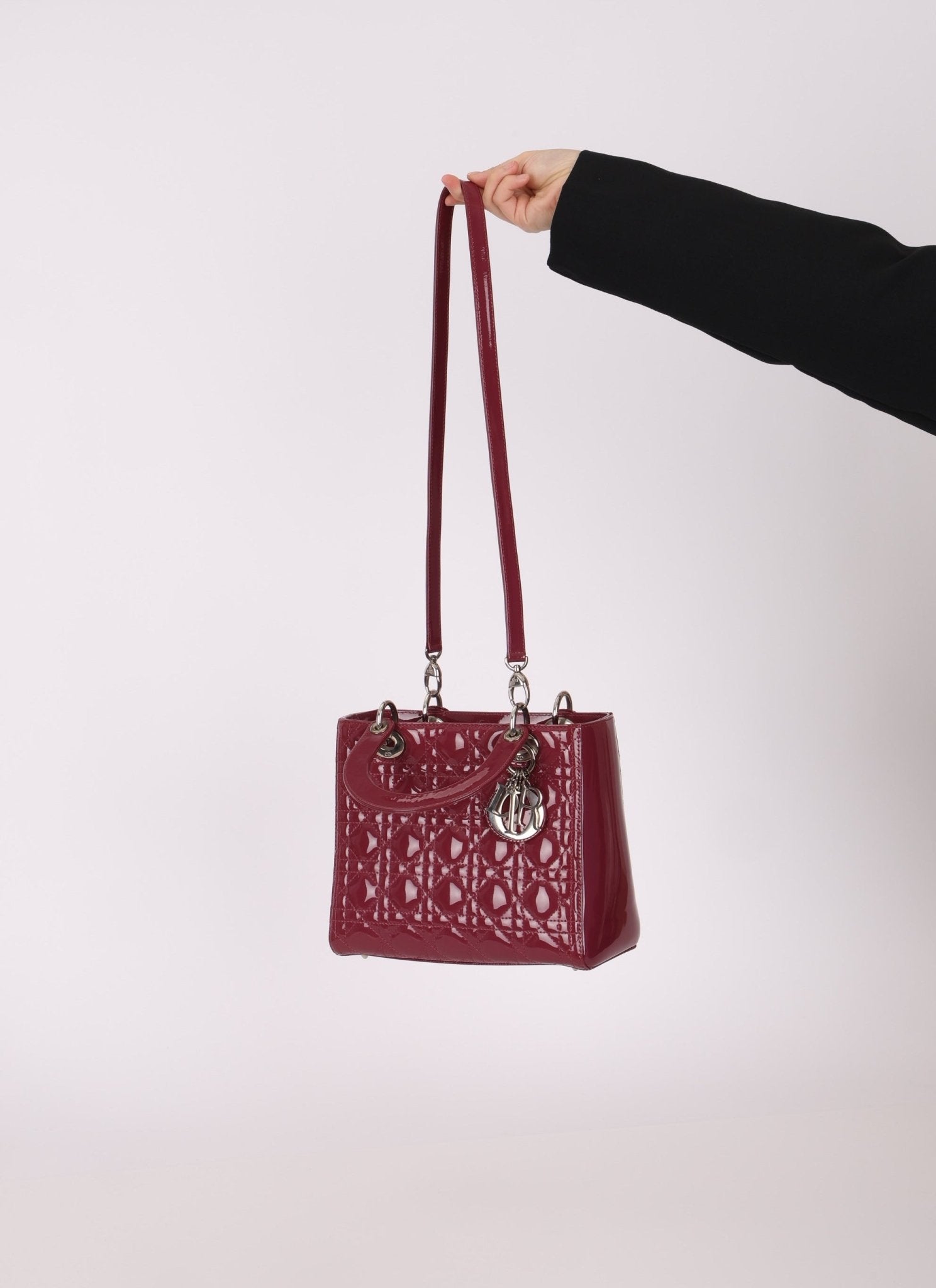 Dior 2012 Berry Mauve Patent Cannage Medium Lady Dior - FashioNica