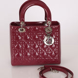 Dior 2012 Berry Mauve Patent Cannage Medium Lady Dior - FashioNica