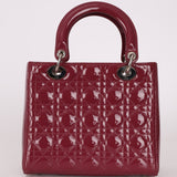 Dior 2012 Berry Mauve Patent Cannage Medium Lady Dior - FashioNica