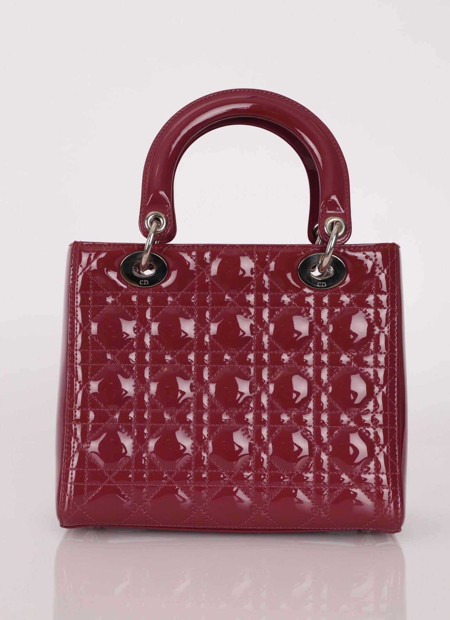 Dior 2012 Berry Mauve Patent Cannage Medium Lady Dior - FashioNica