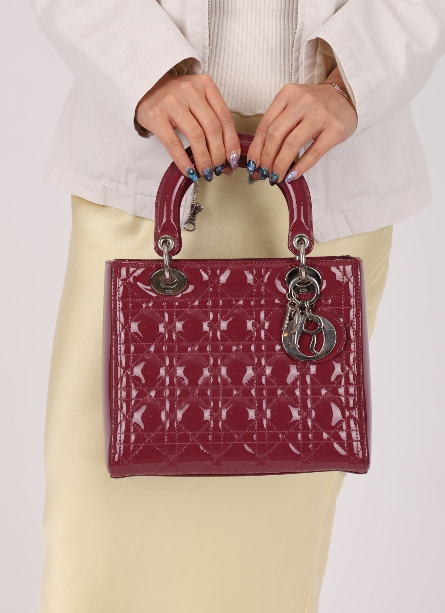 Dior 2012 Berry Mauve Patent Cannage Medium Lady Dior - FashioNica